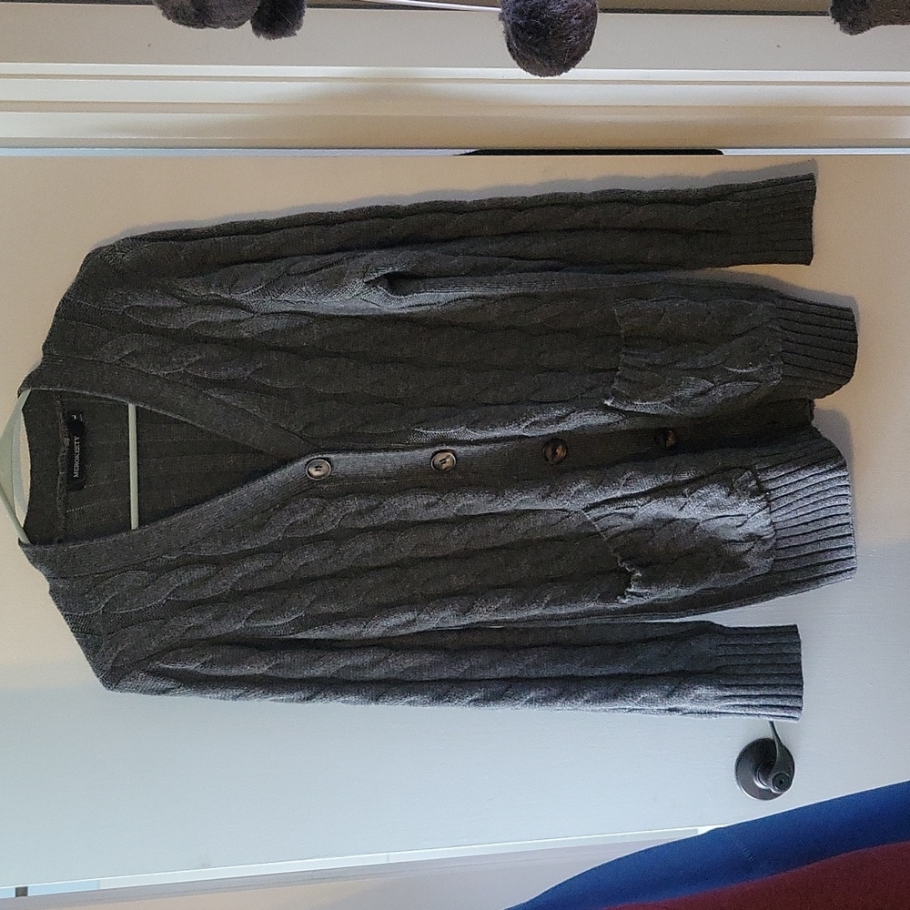 Grey button up cardigan